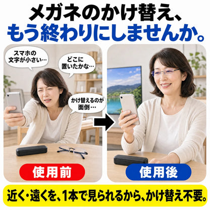 メガネのかけ替えをやめる 使用前と使用後